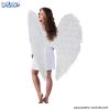 Angel wings in feathers - 120x120 cm - White