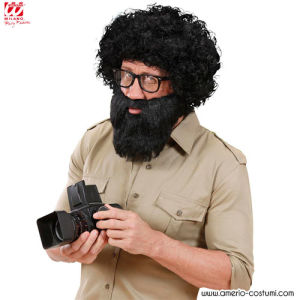 Barbe avec moustache Personnage Noir