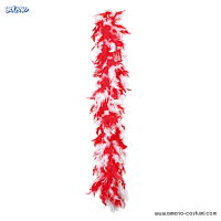 ZWEIFARBIGER FEDERBOA - ROT/WEISS