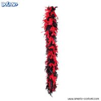 ZWEIFARBIGER FEDERBOA - ROT/SCHWARZ