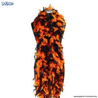 BOA DE PLUMAS DLX BICOLOR - NEGRO/NARANJA