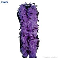 DLX ZWEIFARBIGER FEDERBOA - SCHWARZ/LILA