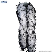 BOA DE PLUMAS DLX BICOLOR - BLANCO/NEGRO