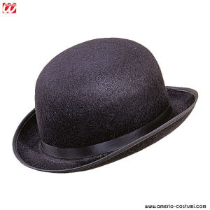 Großer schwarzer Bowler-Hut aus Filz