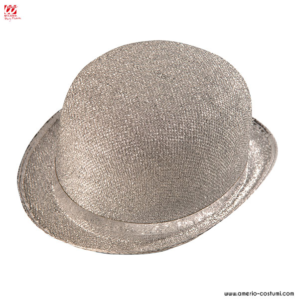 SOMBRERO BOMBÍN DE FIELTRO DE LUREX PLATEADO