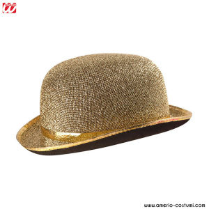 GOLDENER BOWLERHUT AUS LUREXFILZ
