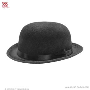 Small Black Felt Bowler Hat