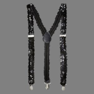 Tirantes lentejuelas negras
