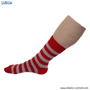 ROT/WEISS GESTREIFTE SOCKEN