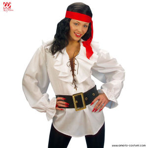 White Renaissance Pirate Woman Shirt