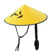 Chapéu CHINÊS EM BIFLOCCATO COM TRANÇA / COGUMELO