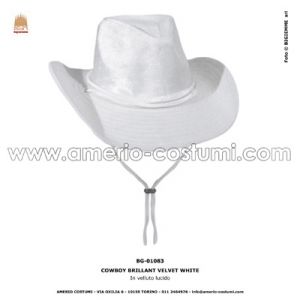 WHITE VELVET COWBOY HAT