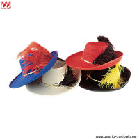 PĂLĂRIE DE MUȘCHETAR DIN PÂSTRĂ CU PENĂ