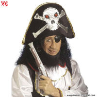 Chapéu PIRATA EM VELUDO COM CAVEIRA MAXI