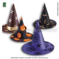 Chapeau de sorcière en tissu couleurs assorties 35 cm