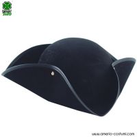 Tricórnio biflocado - PRETO
