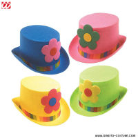 Top Hat with Maxi Flower in felt