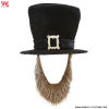 Sombrero de Copa alta con Barba - Terciopelo Negro