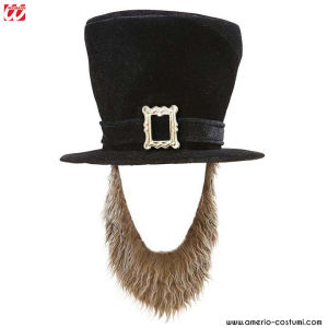 Top Hat with Beard - Black Velvet