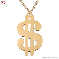 Collar de metal con forma de dólar