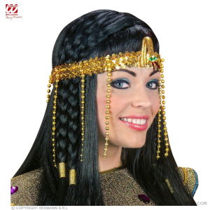 Cleopatra Pailletten-Stirnband mit Perlen und Schlange