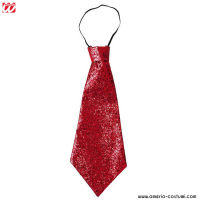 CORBATA DE LUREX ROJA
