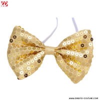 Sequin Bow Tie Gold