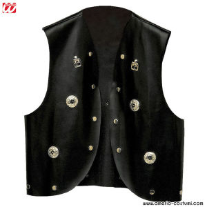 STUDDED FAUX LEATHER Vest