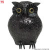 Black Glitter Owl 10,5 cm