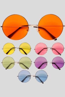 Bunte Brille im Stil der 70er Jahre