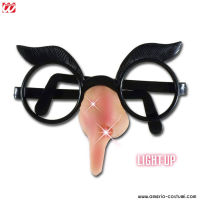 Glasses with bright witch nose