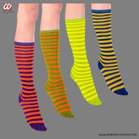 Fluoreszierende gestreifte Socken
