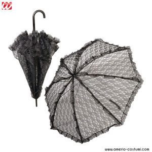 PARASOL EN DENTELLE NOIRE - DIAM. 83 cm