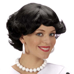 Schwarze Audrey Perücke