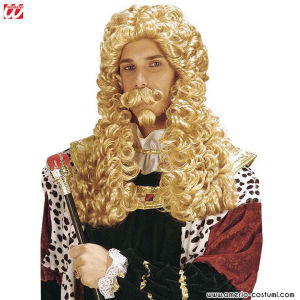 Le Roi with Mustache and Goatee Wig