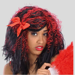 RED AND BLACK CHICHI WIG