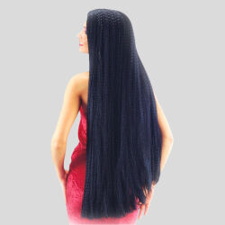 LA PLUS FATALE BLACK FRISE' wig - 100 cm