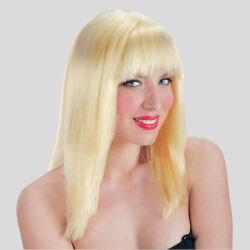 STRAIGHT WIG WITH FRINGE - BLONDE