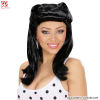 Peluca negra de chica pin-up