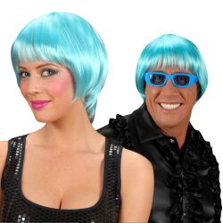 Turquoise Rave Wig