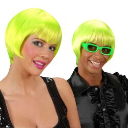 Fluorescent Green Rave Wig