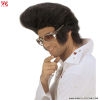 Perucă neagră Rock'n'Roll King