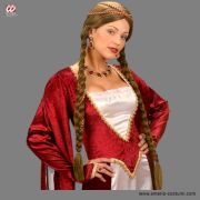 Parrucca Regina del Rinascimento Castana