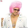 Peluca rosa de rock and roll