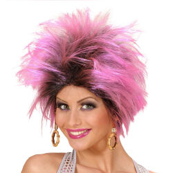 Urban Vibe Wig with Fuchsia Earrings
