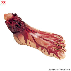 Severed foot in human measure