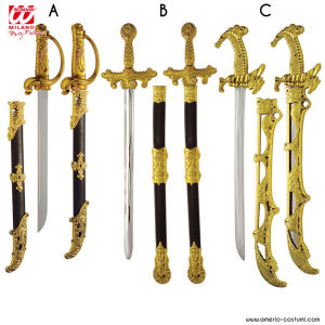 ESPADA METÁLICA CON VAINA DECORADA