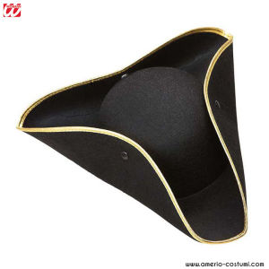 Black Felt Tricorn Hat