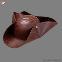 Faux Leather Pirate Tricorn Hat