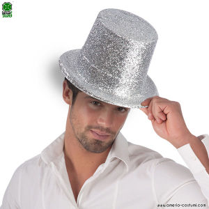 SILVER GLITTER PLASTIC TUBE - 13 cm